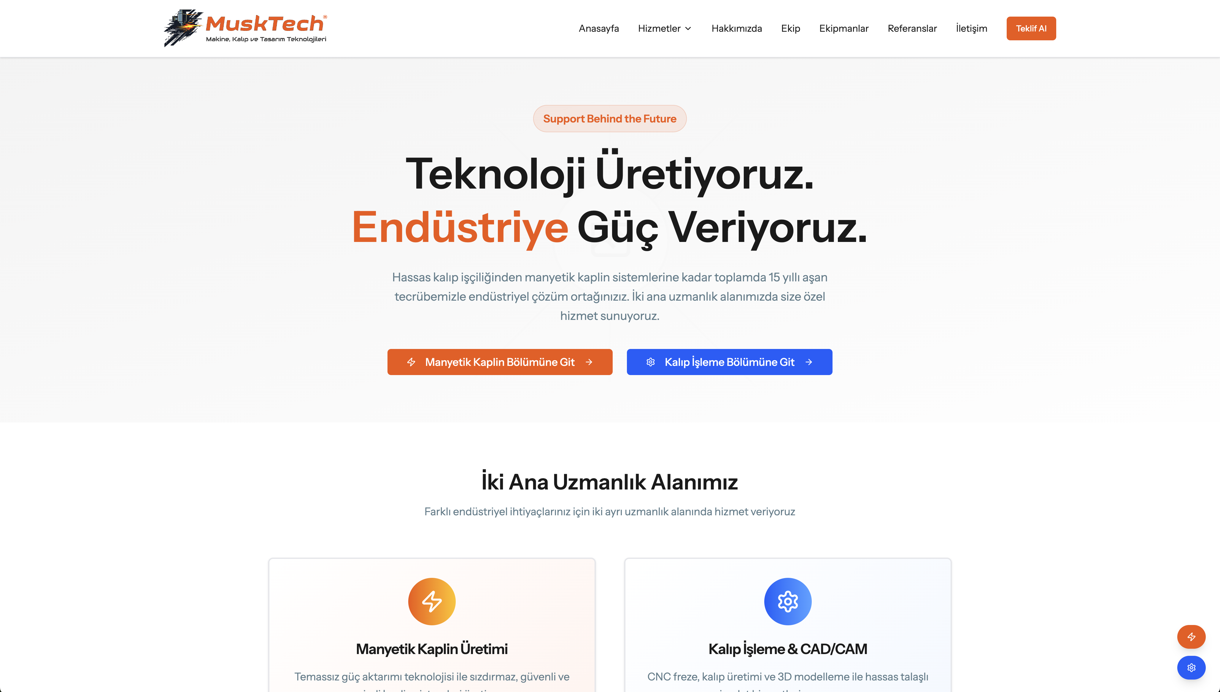 2025 - Websitesi tasarımı, Barındırma, Manyetik kaplin ve Kalıp imalatı yapan bu firma için iki farklı ürün grubu için dinamik bir tasarım hazırlandı.