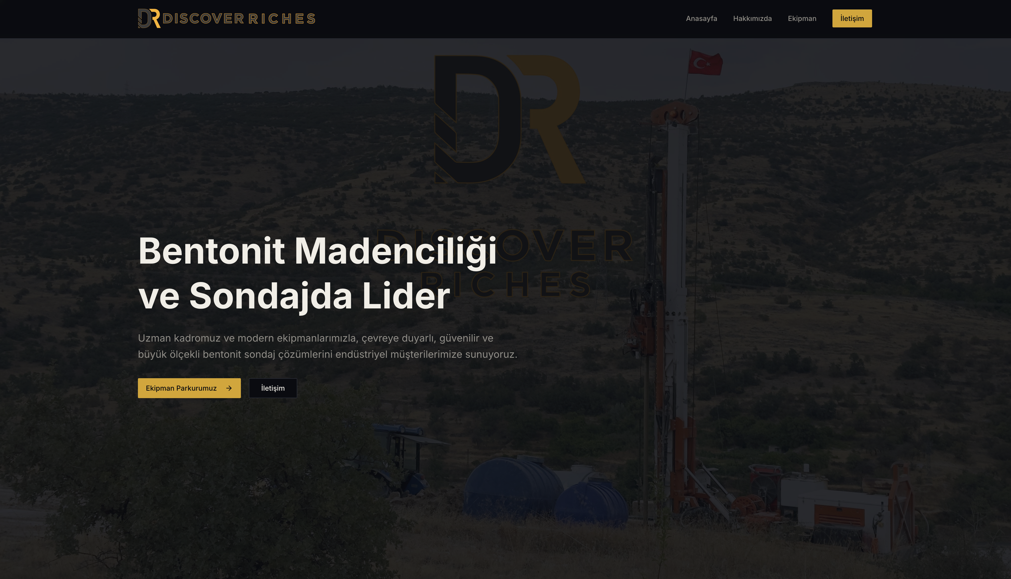 Discover Riches Firması için hazırlamış olduğum Single Page Websitesi.